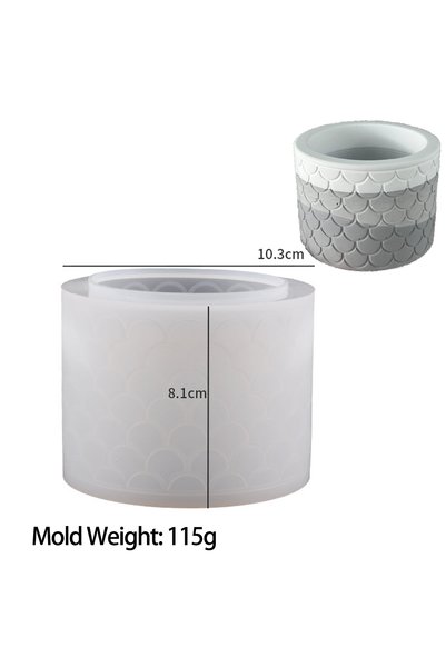 Choice 01 Concrete Flower Pot Silicone Mold DIY Handmade Cylinder Plaster Cem...