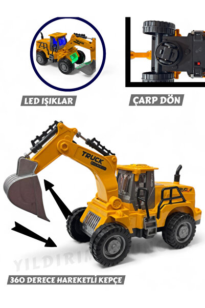 YILDIRIM OYUNCAK Pilli Sesli Işıklı 360 Derece Full Hareketli Çarp Dön 20 cm ...