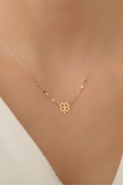 Giza Jewelry 14 Ayar Yonca Kolye