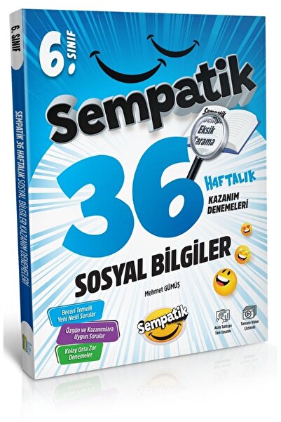 Ünlüler Karması 6. SINIF SEMPATİK SOSYAL BİLGİLER 36 HAFTALIK KAZANIM DENEMELERİ