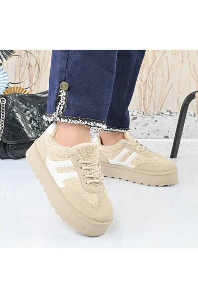 Tmall Women's sports shoes, With fur interior, TM1D1458, Khaki