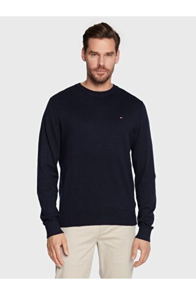 Tommy Hilfiger Erkek Marka Logolu Pamuklu Günlük Kullanıma Uygun Lacivert Kaz...