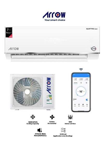 ARROW 18,000 BTU Smart Split AC, Cooling Only - Model RO-18SHC-S