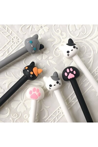 Choice قلم جل كاواي كات بتوقيع لطيف على شكل مخلب، 10 قطع/دفعة، لون عشوائي، حب...