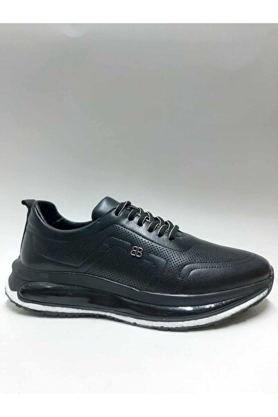 HİDAYET ÖZEL Genuine Leather Lace-Up Black Color Men's Shoes