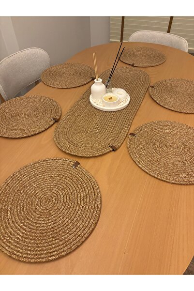 MaVaux Herakles 6-Piece Placemat+Runner Set 33 cm - American Service Wicker