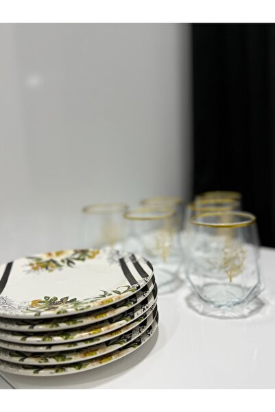 Hawve Altın Yaldızlı Yaşam Tatlı Seti 12 Parça