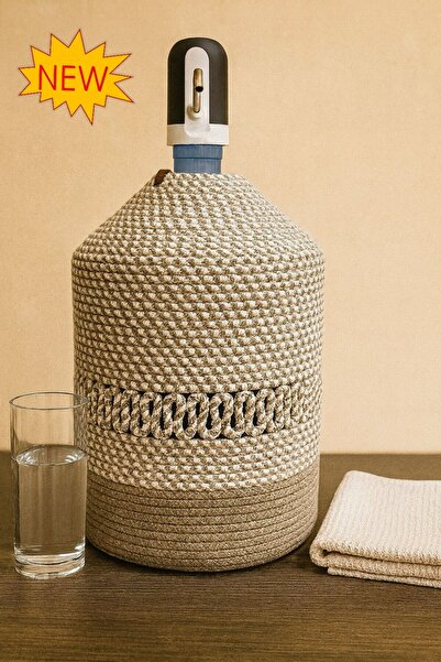 MaVaux Шикарний чохол для каністри з джутовим плетінням, чохол для каністри з візерунком