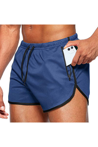 Choice شورت رياضي رجالي أزرق داكن مقاس (50-60 كجم) ملابس رياضية صيفية للركض ع...