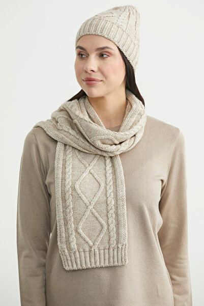 Sementa Knitted Scarf - Light Beige