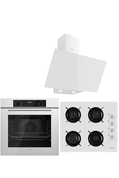 Ferre WHITE PLUS SERİSİ 3LÜ CAM ANKASTRE SET (QBL63CB-2140B-D078)