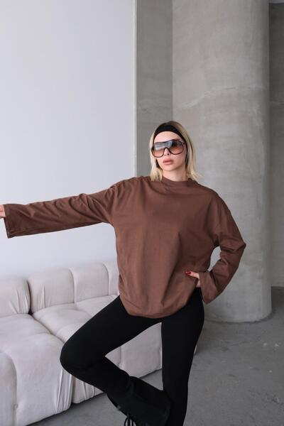 C&City Wide Sleeve Oversized 2-Pack T-Shirt 964 Brown/Ecru