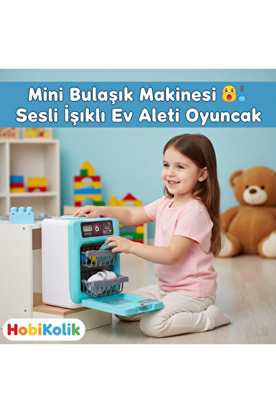 Art Tone Mini Bulaşık Makinesi 🍽️ Sesli Işıklı Ev Aleti Oyuncak | Gerçekçi S...