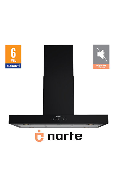 NARTE -HI30190B 90 CM SIYAH ADA TİPİ DAVLUMBAZ -6 YIL GARANTİLİ -YÜKSEK
