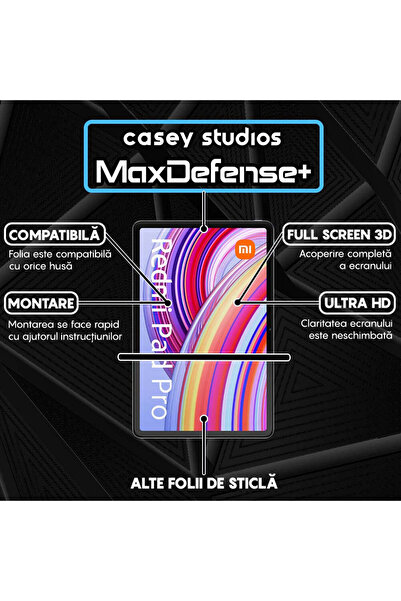 Casey Studios Folie Xiaomi Redmi Pad Pro 5G/Redmi Pad Pro, Ultra HD, Anti Zgarieturi, Anti Socuri, Transparenta