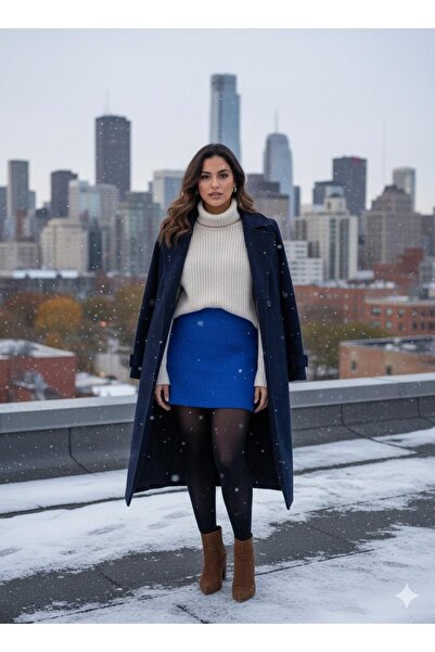 MONAMORE Women's Short Skirt with Side Metal Zipper Closure