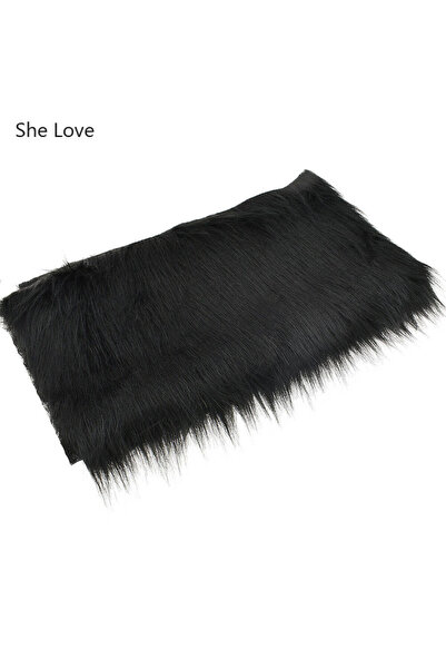 Choice قماش فرو صناعي من Chzimade مقاس 40 × 50 سم SW402142-BLACK، قماش خياطة ...