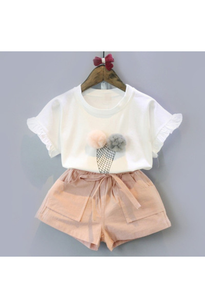 Choice 2T AZ1541Pink Melario Cotton Girls Clothing Sets Summer Vest Two Piece Sleeveless Children Sets Fash