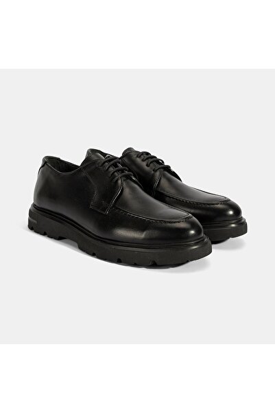 Desa Men's Black Leather Casual Shoes