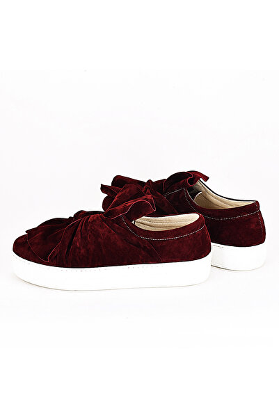 JustBow High Sole Burgundy Women's Sneaker