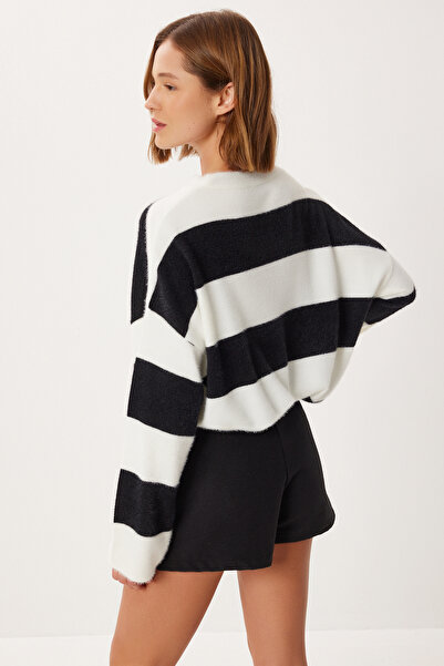 Lovelyİstanbul Slit Kaşe Mini Shorts Skirt Lzv0042 Black