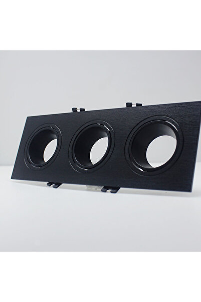 TM A rectangular, anti-glare, black, three-piece spotlight frame measuring 26cm x 9cm creates a beautiful impression and appearance.