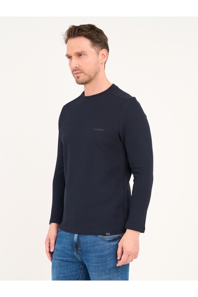 Lee Cooper Men's long-sleeved solid color T-shirt