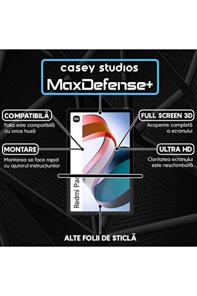 Casey Studios Folie Xiaomi Redmi Pad, Full Cover, Ultra HD, Anti Zgarieturi, Anti Socuri, Transparenta