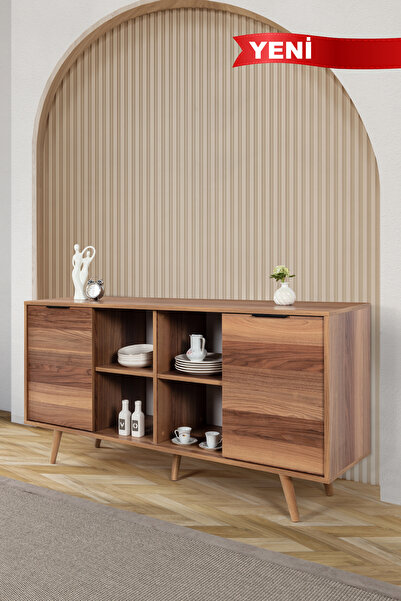 Evmo Home 4620 Sina 160 Cm ( AHŞAP AYAKLI , METAL KULPLU ) Konsol ,Söğüt , Ot...