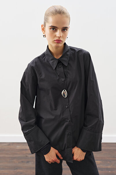 Manuka Classic Shirt with Wide Cuffs Black