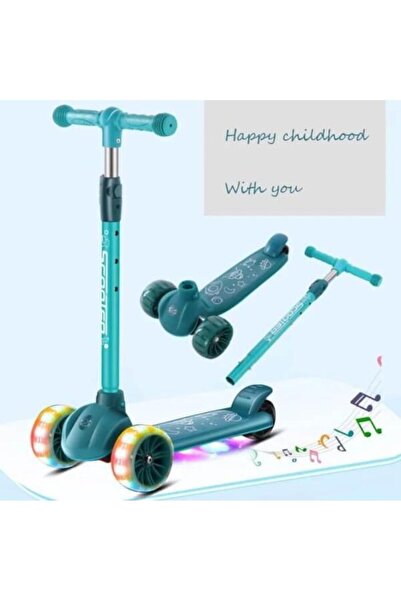 Allmati Trotineta copii cu 3 roti, lumini integrate, inaltime reglabila