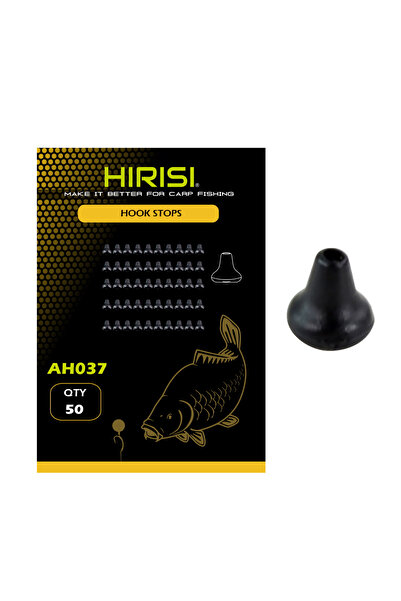 HIRISI Black 50pcs Fishing Rigs Fish Hook Stopper Terminal Tackle Accessories...