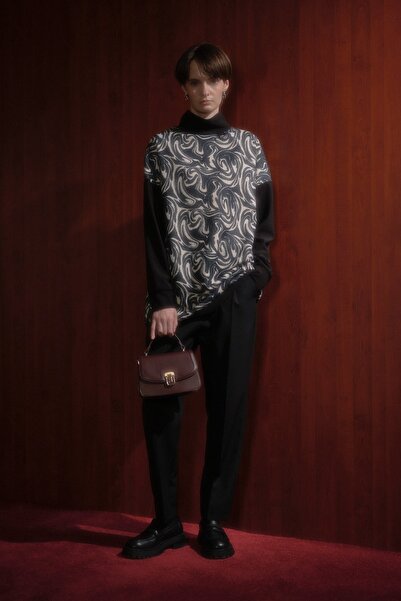 Nihan D Toka Detaylı Örme Tunik Siyah