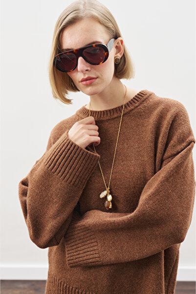 Manuka Chunky Oversized Sweater Hot Brown