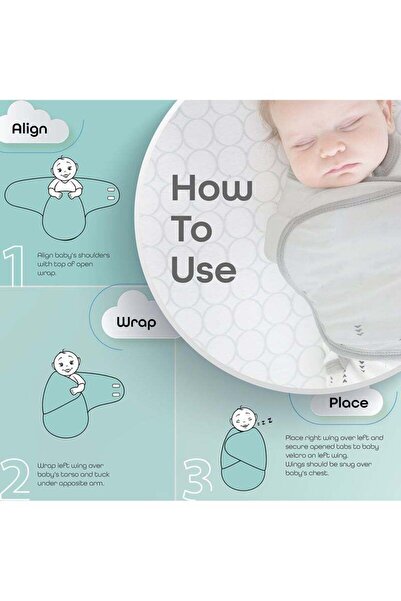 Moon Organic Cotton Baby Swaddler - Grey