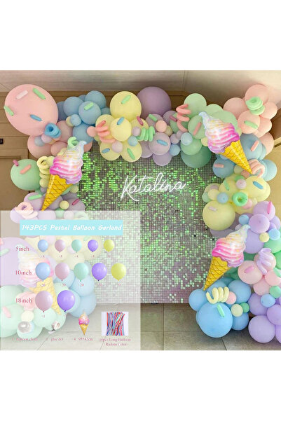 Choice As the picture shows 143pcs arch set Colorful Pastel Balloon Arch Garland Kit Ice Cream Donut Helium