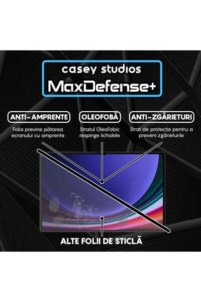 Casey Studios Folie Samsung Galaxy Tab S9 Ultra/S8 Ultra, Full Cover, Anti Zgarieturi, Anti Socuri, Transparenta