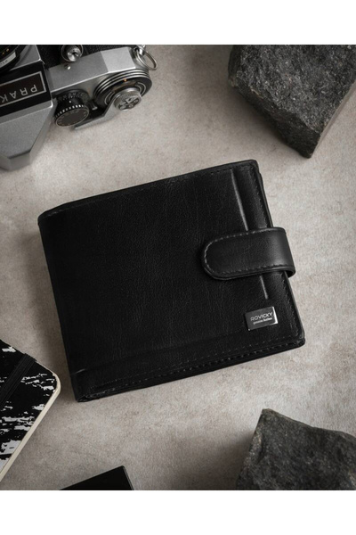 Other Men's leather wallet with RFID system and snap closure - Rovicky