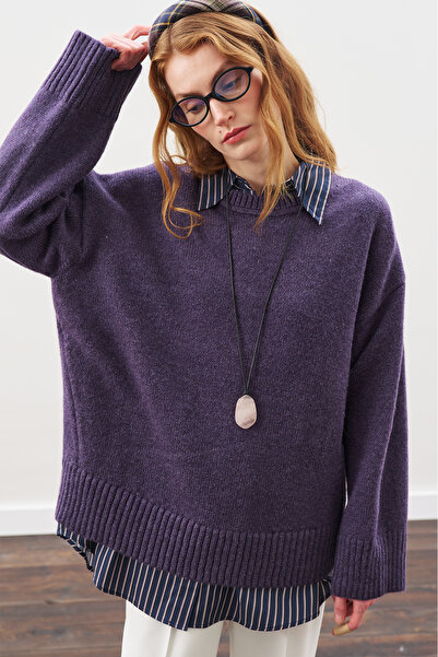 Manuka Chunky Oversized Sweater Purple