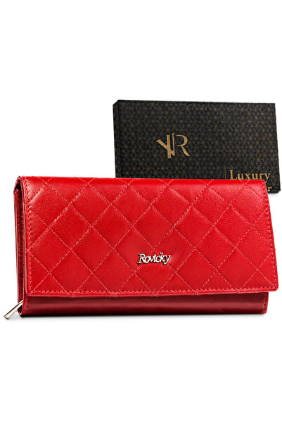 Other Women's leather wallet in landscape orientation with snap closure - Rovicky