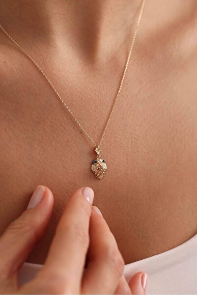 Giza Jewelry 14 Ayar Altın Mini Aslan Kolye