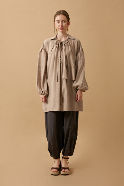 ZÜLAYS Günce Modal Gömlek Bej