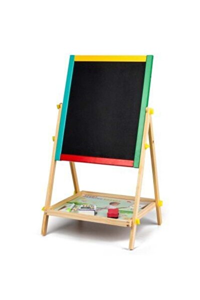 Stuniko Șevalet multifuncțional din lemn 2 în 1, magnetic și cu cretă, cu acc...