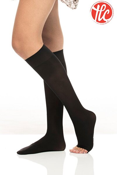 İTALİANA جوارب عملية للوضوء تصل إلى أسفل الركبة، متوسطة السماكة، 40 دينير، قابلة للفتح عند الأصابع