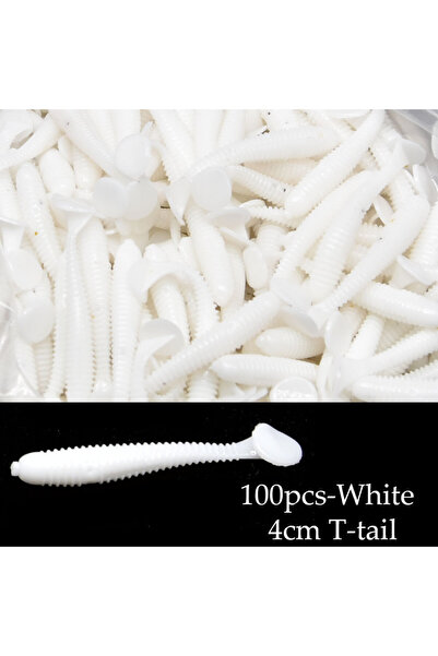 Choice 4 سم 0.47 جرام 100 قطعة Ttailwhite 100 قطعة 4 سم 0.47 جرام طُعم صيد بل...