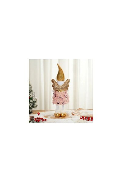Aca Păpușă înger zână, decorațiune de Crăciun, cu paiete roz, 55 cm