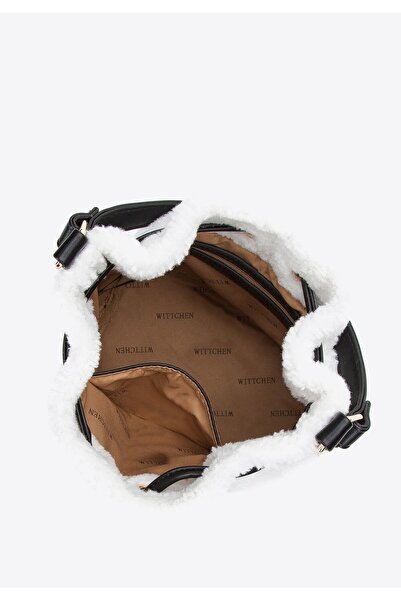 Wittchen Woman Faux Fur Bag Small Off-White Polyester