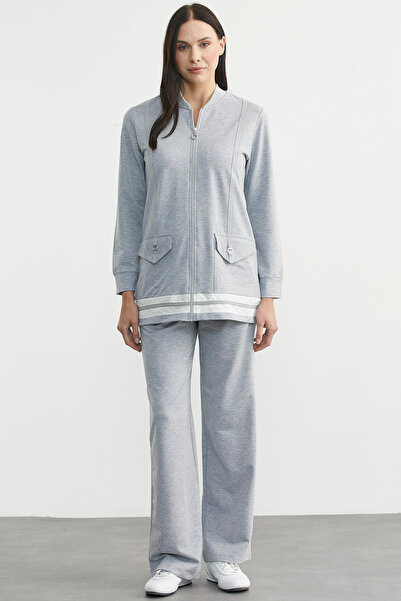 Sementa Σετ αθλητικής φόρμας με φερμουάρ - Γκρι