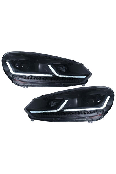 OEM Faruri LED compatibil cu VW Golf 6 VI 2008-2013 Facelift G7.5 Design Negr...