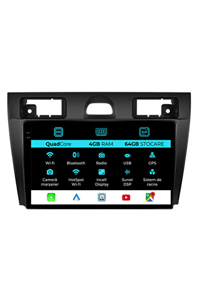 OEM Navigație dedicată Ford Fiesta (2006-2011), QuadCore, 9 inci, 4 GB RAM, 6...